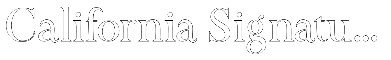 California Signature Serif Outline
